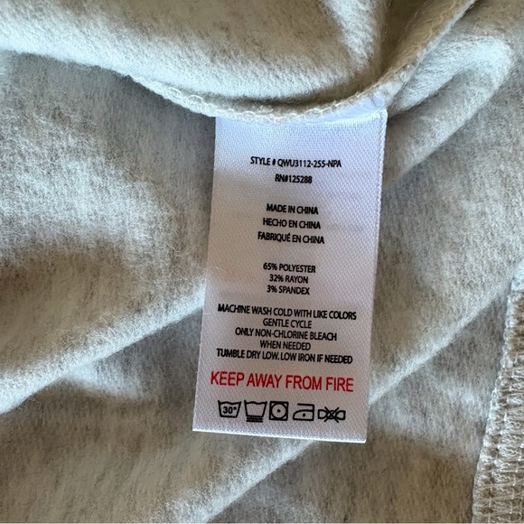 NWT Holiday HO HO HO Sweatshirt Oatmeal Heather Women’s Large Drop Shoulder - Picture 8 of 10